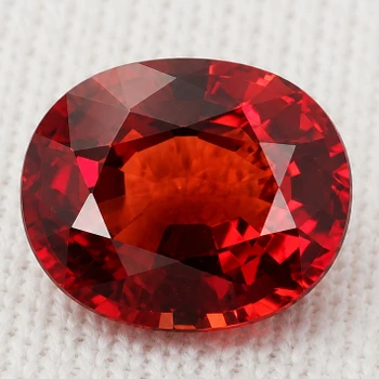 9x7.5 mm Oval {2.38ct} FIre Luster Natural Mahenge Intense Orange Malaya Garnet [Flawless-VVS]-Top Grade