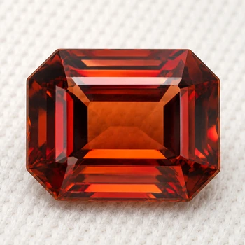 6.5x5.5 mm Octagon 1.30ct Fire Luster Natural Mahenge Intense Orange Malaya Garnet [Flawless-VVS]