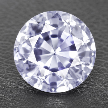 5.00 mm Round {0.72ct} Natural Brilliant Light Blue White Sapphire [Flawless-VVS]