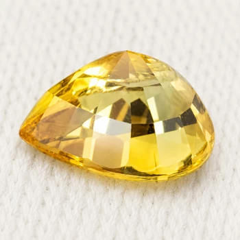 8x6 mm Pear 1.75cts Superb Luster Rainbow Spark Natural Canary Yellow Sphene [Flawless-VVS]