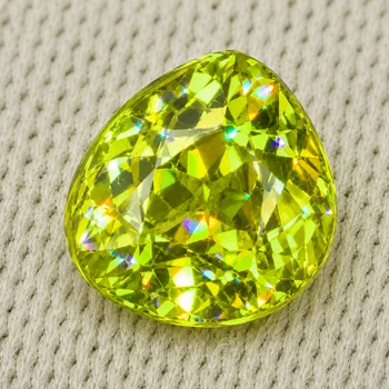 5.80 mm Pear 1.10cts Superb Luster Rainbow Spark Natural Yellow Sphene [VVS]