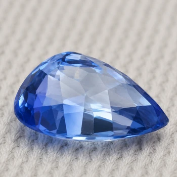 7x5 mm Pear {0.85ct} Fire Luster Natural Bi-Color Blue Sapphire [VVS]