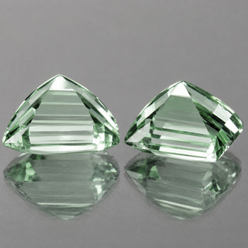 11.00 mm Square 2 pcs AAA Luster Natural Sparkling Green Amethyst [Flawless-VVS]