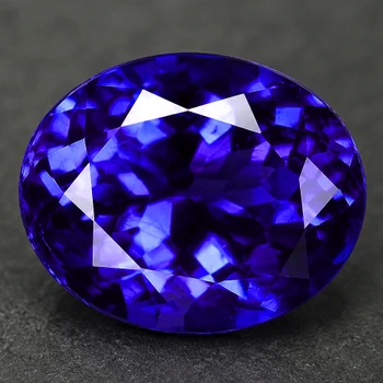 9x7 mm Oval 2.72cts AAA Luster Natural Top D-Block Purple Blue Tanzanite [Flawless-VVS]