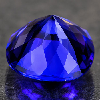 8.00 mm Cushion 2.55ct AAA Luster Natural D-Block Purple Blue Tanzanite [Flawless-VVS]-Rare
