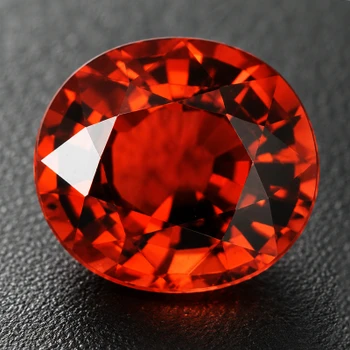 8x7 mm Oval 1.82cts AAA Luster Natural Intense Orange Tourmaline [Flawless-VVS]