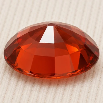 8x7 mm Oval 1.55cts AAA Luster Natural Intense Orange Tourmaline [Flawless-VVS]