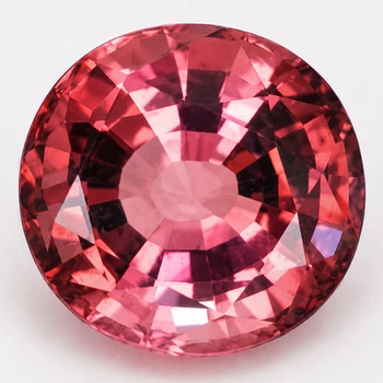 8x7 mm Oval 2.18ct Sparkling Natural Intense Bi-Color Pink Tourmaline [Flawless-VVS]
