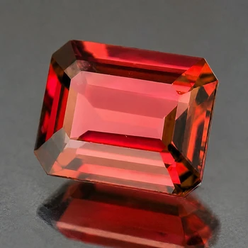 6.00 mm Octagon 0.95ct Fire Luster Natural Mahenge Intense Orange Malaya Garnet [Flawless-VVS]