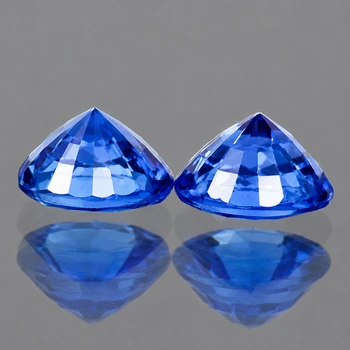 4.50 mm Round {2pcs} Top Luster Natural Ceylon Blue Sapphire [Flawless-VVS]