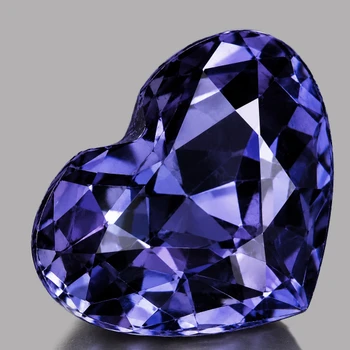8.5x6.5 mm Heart 1.65ct Top Luster Natural Titanium Purple Spinel [Flawless-VVS]