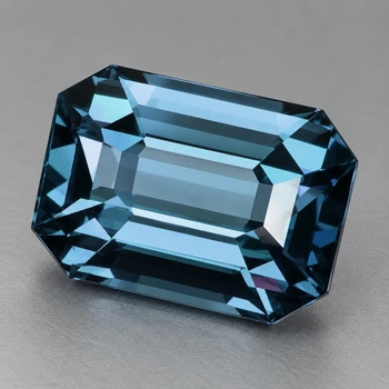 6.5x4.5 mm Octagon {0.85ct} Top Luster Natural Titanium Blue Spinel [Flawless-VVS]