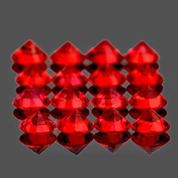 2.20 mm Round 16 pcs AAA Luster Natural Brilliant Orange Red Sapphire [Flawless-VVS]