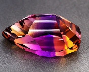 26x20 mm Pear 46.55cts AAA Fire Luster Natural Bi-color Bolivian Ametrine [Flawless-VVS]