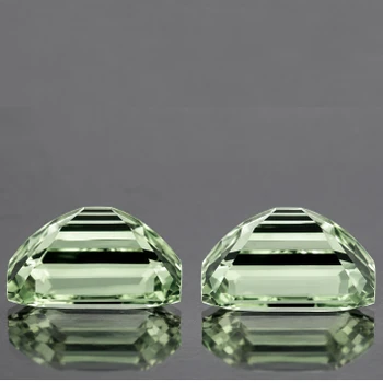 11x9 mm Octagon 2pcs AAA Luster Natural Sparkling Green Amethyst [Flawless-VVS]