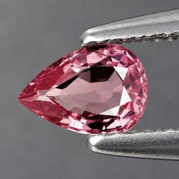 6x4 mm Pear 0.33ct AAA Luster Natural Brilliant Orange Pink Sapphire [Flawless-VVS]
