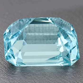 7.5x6.5 mm Octagon {1.70cts} Fire Luster Natural Top Blue Aquamarine [VVS-Eye Clean]
