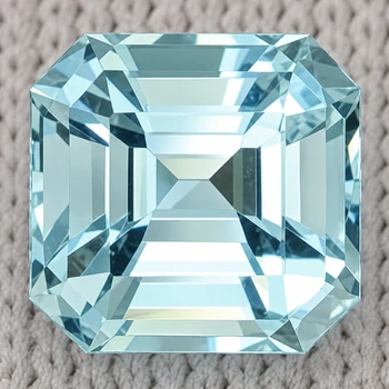 6.00 mm Octagon {0.95ct} Fire Luster Natural Top Blue Aquamarine [VVS]
