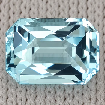 8x5.5 mm Octagon {1.55ct} Fire Luster Natural Top Blue Aquamarine [Flawless-VVS]