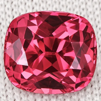 8x7 mm Cushion {2.28cts} Superb Luster Natural Intense Orange Pink Rhodolite Garnet [Flawless-VVS]