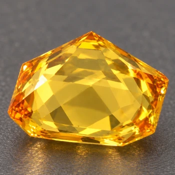 4.00 mm Octagon {0.40ct} AAA Fire Sparkles Natural Intense Yellow Sapphire [Flawless-VVS]