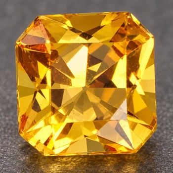 4.00 mm Octagon {0.40ct} AAA Fire Sparkles Natural Intense Yellow Sapphire [Flawless-VVS]
