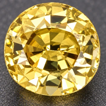 5.00 mm Oval 0.82cts Lustrous Natural Yellow Sapphire [Flawless-VVS]