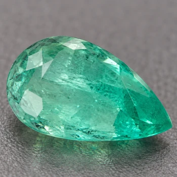 7x5 mm Pear {0.70ct} Lustrous Zambian Natural Green Emerald [VS-SI]