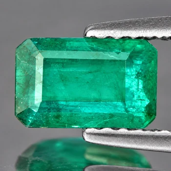 6x4 mm Octagon {0.56ct} Top Luster Natural Zambia Blue Green Emerald [VS-SI]