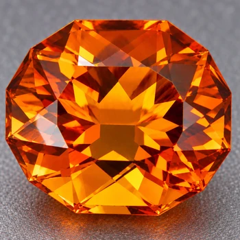 9x8 mm Fancy Oval 2.50ct AAA Luster Natural Madeira Orange Citrine [Flawless-VVS]
