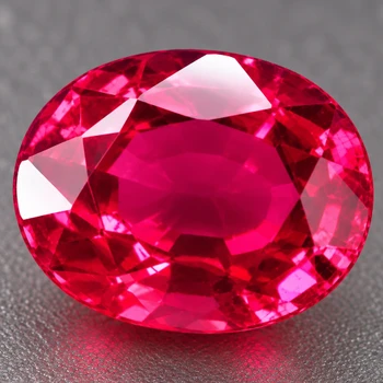 4.00 mm Semi-Oval 0.32ct Top Luster Natural Intense Red Burma Ruby [VVS]