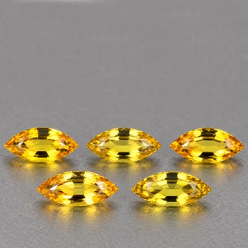 6x3 mm Marquise 5pcs Fire Luster Natural Yellow Sapphire [Flawless-VVS]