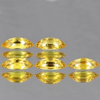 6x3 mm Marquise 5pcs Fire Luster Natural Yellow Sapphire [Flawless-VVS]