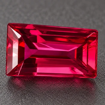 5x4.5 mm Trapezoid {0.40ct} Natural Intense Red Burma Ruby [Flawless-VVS]