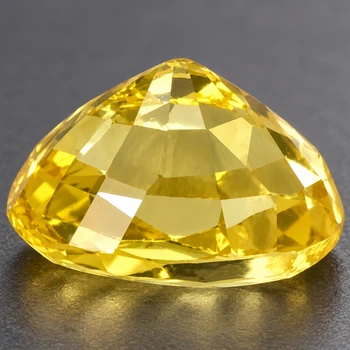 6x4.5 mm Oval {0.96ct} Top Luster Natural SriLanka Intense Yellow Sapphire [Flawless-VVS]