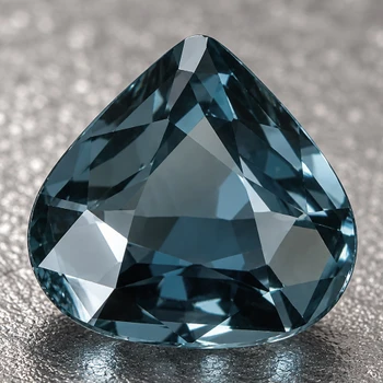 6.50 mm Pear {0.80ct} Dazzling Luster Natural Titanium Gray Spinel [Flawless-VVS]