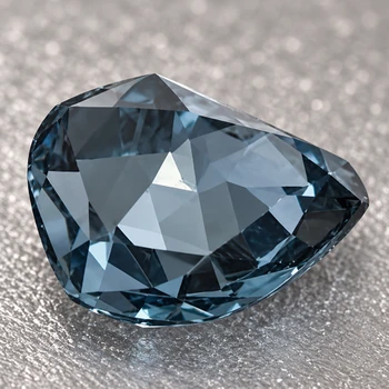 6.50 mm Pear {0.80ct} Dazzling Luster Natural Titanium Gray Spinel [Flawless-VVS]