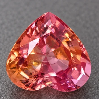 6.5x5.5 mm Heart 0.96ct Top Luster Natural Vivid Orange Pink Spinel [SI]