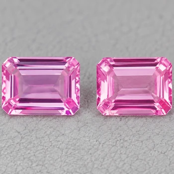 4x3 mm Octagon 2pcs Top Luster Natural Intense Pink Sapphire [Flawless-VVS]