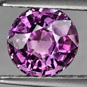 4.30 mm Round {0.43ct} Top Luster Natural Sparkling Maroon Purple Sapphire [Flawless-VVS]