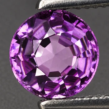 4.00 mm Round {0.42ct} Top Luster Natural Sparkling Intense Purple Sapphire [VS]