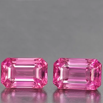 5x3 mm Octagon 2pcs Top Luster Natural Intense Pink Sapphire [VS-SI]