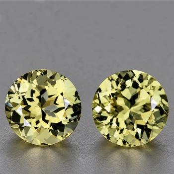6.00 mm Round 2pcs AAA Fire Luster Natural Yellow Beryl 'Heliodor' [Flawless-VVS]