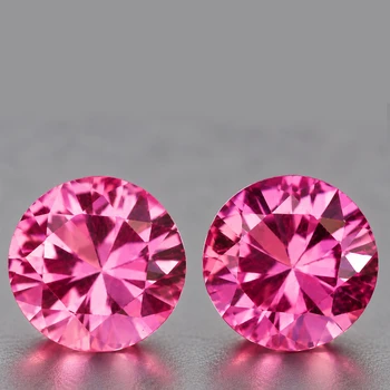 4.00 mm Round 2 pieces Diamond Cut Natural Brilliant Intense Pink Sapphire [Flawless-VVS]