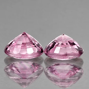 4.00 mm Round 2 pieces Step Cut Natural Light Pink Sapphire [Flawless-VVS]