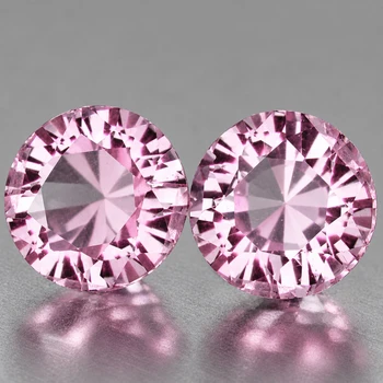 4.00 mm Round 2 pieces Step Cut Natural Light Pink Sapphire [Flawless-VVS]
