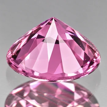 4.00 mm Round {0.35ct} Diamond Cut Natural Brilliant Pink Sapphire [Flawless-VVS]