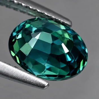 6.5x5 mm Oval 0.90ct Brilliant Natural Blue Green Sapphire [Flawless-VVS]