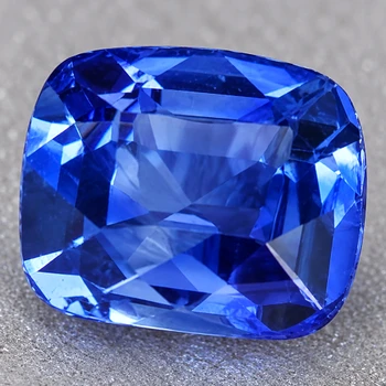 5.5x4.5 mm Cushion {0.62ct} Fire Luster Natural Intense Blue Sapphire [Flawless-VVS]