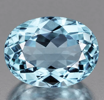 8x6 mm Oval {1.10ct} AAA Luster Natural Santa Maria Blue Aquamarine [Flawless-VVS]